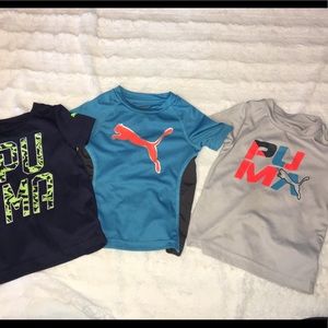 Three 12-18 month puma boys active shirts